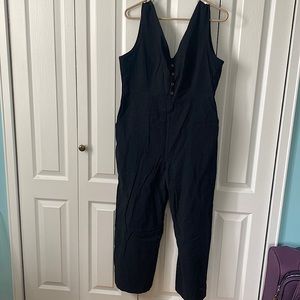 Black cotton jumpsuit with pockets, never worn, size XL